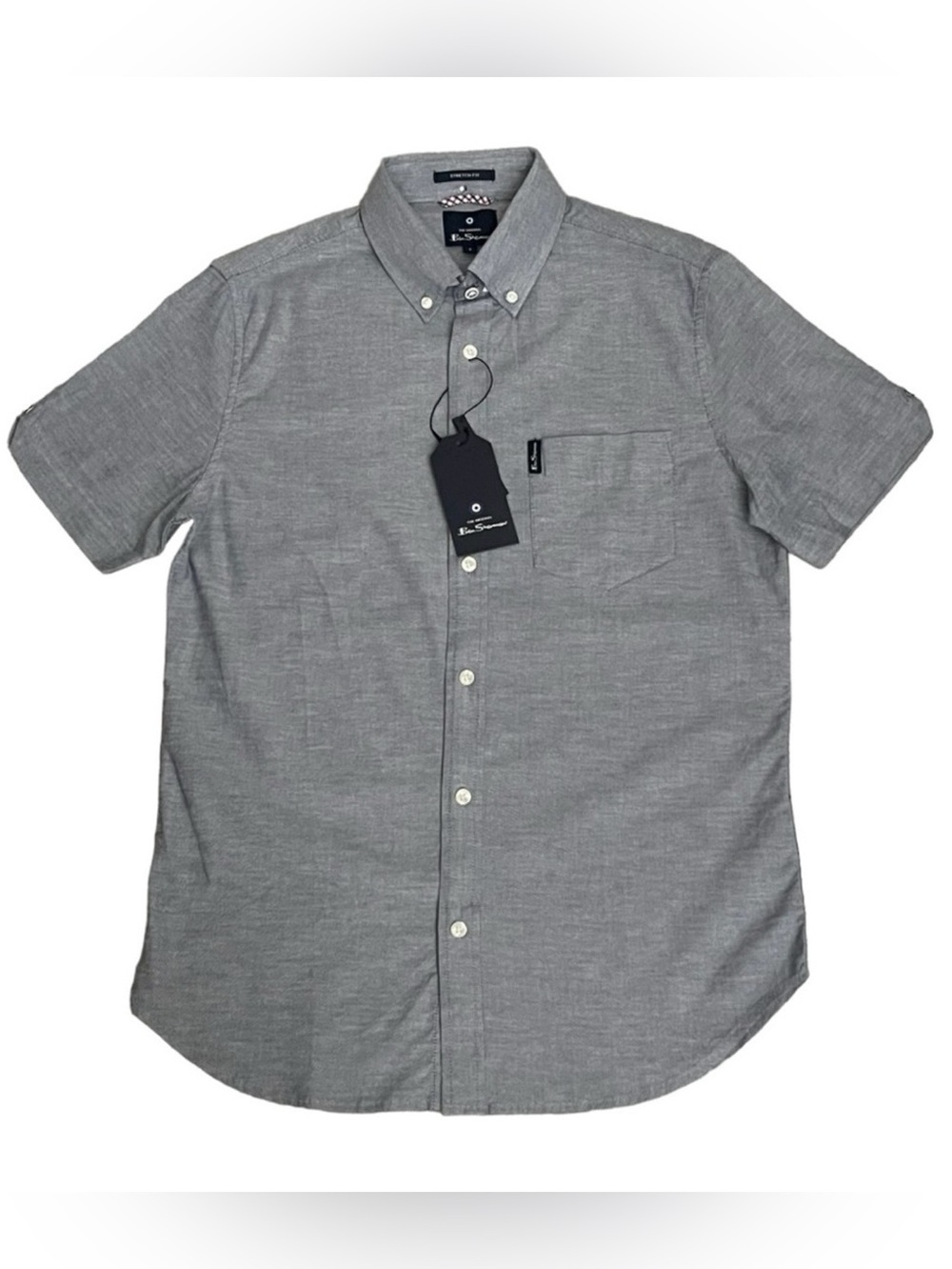 Ben Sherman Signature Short Sleeve Oxford Shirt Size Small Blue New